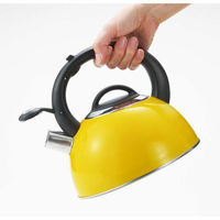 ベストコ やかん 笛吹き ケトル 2.5L ステンレス製 IH 対応 イエロー NQ-0021 1個