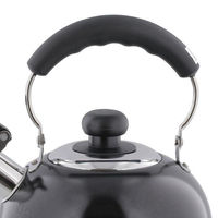 ベストコ やかん 笛吹き ケトル 2.4L ステンレス製 IH 対応 ブラック NQ-0027 1個