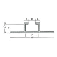 トレード アルミ平リブ シルバー 4m 089475 1本（直送品）