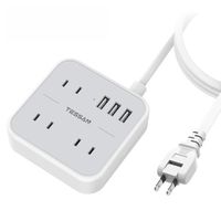 TESSAN 延長コード2m 電源タップ AC 3口 USB-A TS-103 1個