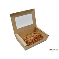 ペーパークラフト 軽食用 ファインテーパーボックス 窓付き L 135260 1袋(25枚)