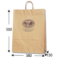 シモジマ 25チャームバッグ KA 未晒アメリカンクラブ 003281100 1袋(50枚)