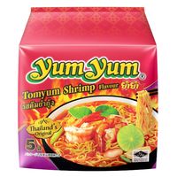 インターフレッシュ yumyum（ヤムヤム） インスタントラーメン トムヤムシュリンプ味 袋麺 1袋（15食：5食入×3袋）