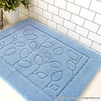 オカ 乾度良好ファイン バスマット 抗菌防臭 吸水 速乾 50×70cm ブルー 65382 1枚（直送品）