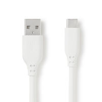 無印良品 やわらかくて絡まりにくいUSBケーブル1m（USB-A/USB-C） 白 MJ-UC1ATC-W 良品計画