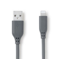 無印良品 やわらかくて絡まりにくいライトニングケーブル1m（USB-A/Lightning） グレー MJ-UC1ATL-GY