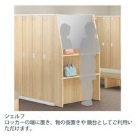 【設置込】イトーキ クローレ スチールロッカー エンドシェルフ ホワイトオーク HCEA-ES-92 1台（直送品）