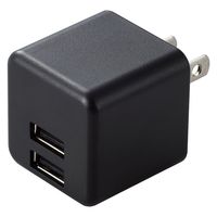エレコム USB充電器 コンセント USB-A×2ポート 2.4A出力 黒 EC-AC3912BK 1個（直送品）