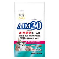 AIM30 室内避妊・去勢後成猫用 健康な尿路・毛玉ケア フィッシュ 国産 1.2kg 4袋 マルカン キャットフード