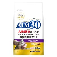 AIM30 15歳以上の室内猫用 腎臓の健康ケア チキン 国産 1.2kg 1セット（1袋×4）マルカン キャットフード ドライ