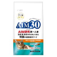AIM30 11歳以上の室内避妊・去勢後猫用 腎臓の健康ケア フィッシュ 国産 1.2kg 4袋 マルカン キャットフード