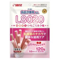 ゴン太の歯磨き専用ガム L8020乳酸菌入 SS いちごミルク味 国産 120g 1セット（1袋×6）マルカン 犬用 おやつ