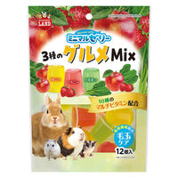 ミニマルランド 小動物用 ミニマルゼリー 3種のグルメMix 毛玉ケア 1セット（1袋（12個入）×3）マルカン おやつ