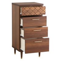 【軒先渡し】ゼリージュ チェスト 幅440×奥行400×高さ940mm ブラウン 54678720 1台（直送品）