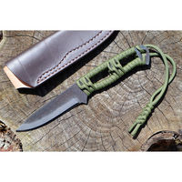 トヨクニ アウトドアナイフ:MASANO 白鋼 パラシュートコード グリーン 皮ケース 晶之作 tygr230410-038 1本（直送品）