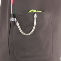 KAZEN スクラブ 男女兼用 ターコイズ×ネイビー L 983-42 1枚　スクラブ（直送品）