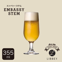 Libbey クラフトビアシリーズ ビールグラス エンバシーステム 355ml LB-004 4545229142637 1個