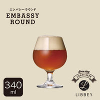 Libbey クラフトビアシリーズ ビールグラス エンバシーラウンド 340ml LB-005 4545229142644 1個