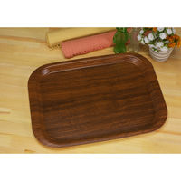 橋本達之助工芸 滑らない ノンスリップトレー 取手なし L 角 オーク ブラウン NSトレー 4932903136752 1個（直送品）