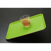 橋本達之助工芸 トレー 滑り止め加工 電子レンジ対応 39cm 角 グリーン 滑らないトレー 4932903142296 1個