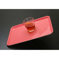 橋本達之助工芸 トレー 滑り止め加工 電子レンジ対応 39cm 角 ピンク 滑らないトレー 4932903142319 1個