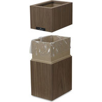 橋本達之助工芸 屑入れ M 5.3L カバー付 ブラウン ゴミ箱 ダストボックス 4932903143323 1個