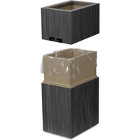 橋本達之助工芸 屑入れ M 5.3L カバー付 ブラック ゴミ箱 ダストボックス 4932903144092 1個