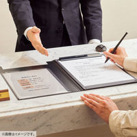 リヒトラブ クリップファイル<エアークッション> A4 黒 捺印対応 アンケートボード F2661-24 1冊