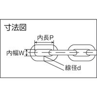 水本機械製作所 水本 ステンショートチェーン30m 使用線径d10mm 10-S 1本 318-0758（直送品）