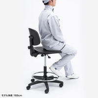 サンワサプライ 作業用ワークチェア ブラック SNC-T166BK 1脚（直送品）