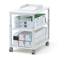 サンワサプライ 複合機向けサイドラック 幅350×奥行600×高さ400～550mm ホワイト LPS-F120 1個（直送品）