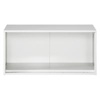 PREDONA（プレドナ）スチールシェルフ  オープン 上置き用 1段 幅800×奥行400×高さ390mm ホワイト 1台(1梱包)（取寄品）