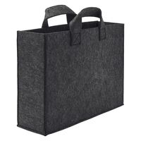 無印良品 持ち運べるフェルトファイルボックス 約幅10×奥行32×高さ24cm ダークグレー 1セット（1個×5） 良品計画