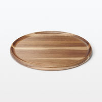無印良品 アカシア お皿にもなるカッティングボード 丸型 約直径24×高さ1.5cm 良品計画
