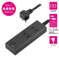 オーム電機 2口2mタップPD23ーK 00-1004 1個（直送品）