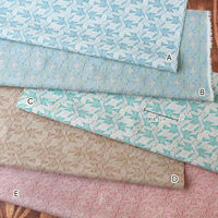 マカベアリス Words of Forest -Hope Bird- 綿麻プリント生地 ブルー×ホワイト 3mカット ACM002-A-3M（直送品）