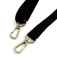 日本紐釦貿易 細巾アクリルショルダーストラップ 巾約15mm 長さ約75~140cm 黒 DCH9844-4 1セット(3本)