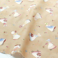 スーちゃんコレクション Sunbonnet Sue プリント生地 ブラウン 巾約110cm×1mカット NCM22000-1D-1M（直送品）