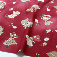 スーちゃんコレクション Sunbonnet Sue プリント生地 ワイン 巾約110cm×1mカット NCM22000-2E-1M（直送品）