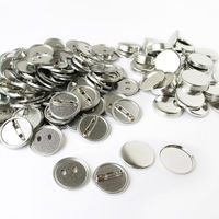 日本紐釦貿易 缶バッジ土台パーツ 丸形 透明フィルム付 φ32mm 100セット入 PT-32 1セット(100セット入)