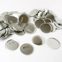 日本紐釦貿易 缶バッジ土台パーツ 丸形 透明フィルム付 φ75mm PT-75 1セット(100セット入)