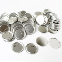 日本紐釦貿易 缶バッジ土台パーツ 丸形 透明フィルム付 φ65mm 100セット入 PT-65 1個