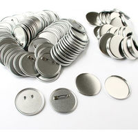 日本紐釦貿易 缶バッジ土台パーツ 丸形 透明フィルム付 φ56mm 100セット入 PT-56 1セット(100セット入)