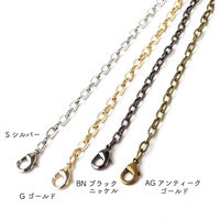 日本紐釦貿易 チェーンショルダー 120cm ブラックニッケル・イブシ TYC3101-BN 1セット(3本)