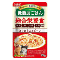 いなば 低脂肪ごはん 総合栄養食 とりささみ&ビーフ 50g 1セット（1袋×8）ドッグフード