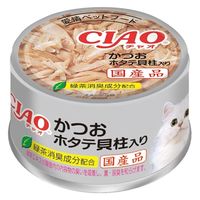 いなば CIAO チャオ かつお ホタテ貝柱入り 国産 85g 1セット（1缶×12）キャットフード 缶詰
