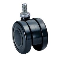 エスコ 75mm キャスター(ツインホイール/ナイロン/SUSネジ) EA986TA-1075 1セット(2個)（直送品）