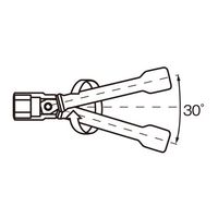 エスコ 3/8”DRx 300mmエクステンションバー(スイベル) EA618BB-300 1本（直送品）