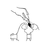 エスコ 100mm バイス口金(ラバー付/2個) EA525XL-2 1組（直送品）