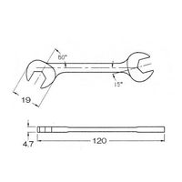 エスコ 11/32” ダブルアングルスパナ EA615AH-1 1本（直送品）